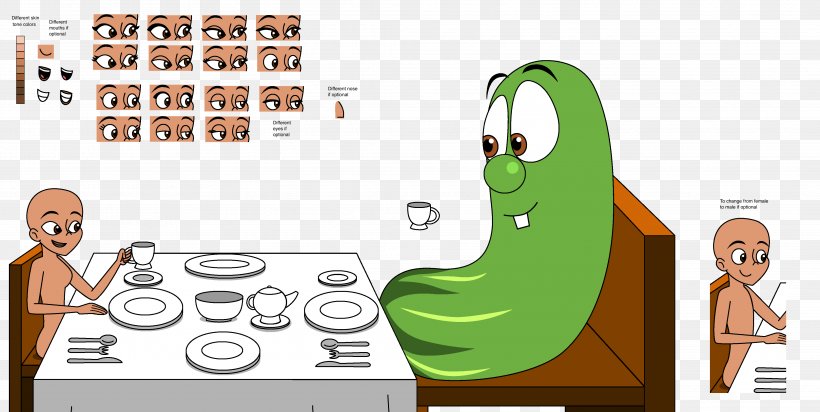 Mr. Lunt Homo Sapiens VeggieTales Tea Party Clip Art, PNG, 4142x2082px, Watercolor, Cartoon, Flower, Frame, Heart Download Free