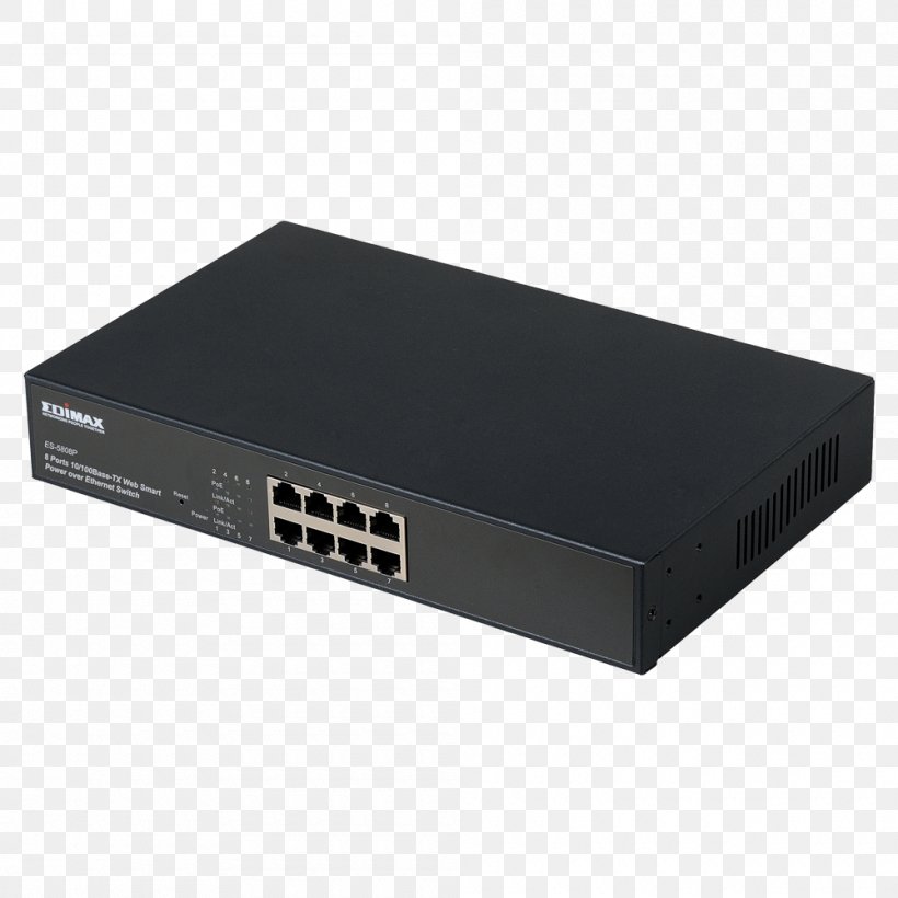 Network Switch Power Over Ethernet Port Computer Network Small Form-factor Pluggable Transceiver, PNG, 1000x1000px, Network Switch, Cable, Computer Network, Edimax, Electronic Device Download Free