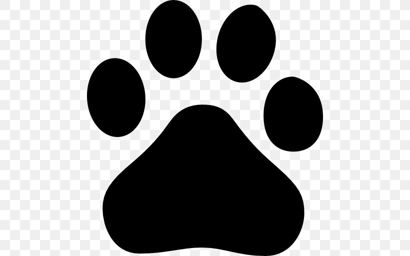 Paw Logo Dog Clip Art, PNG, 512x512px, Paw, Black, Black And White, Dog, Footprint Download Free