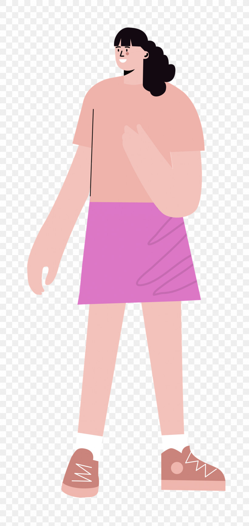 Standing Skirt Woman, PNG, 1183x2500px, Standing, Cartoon, Drawing, Skirt, Trousers Download Free
