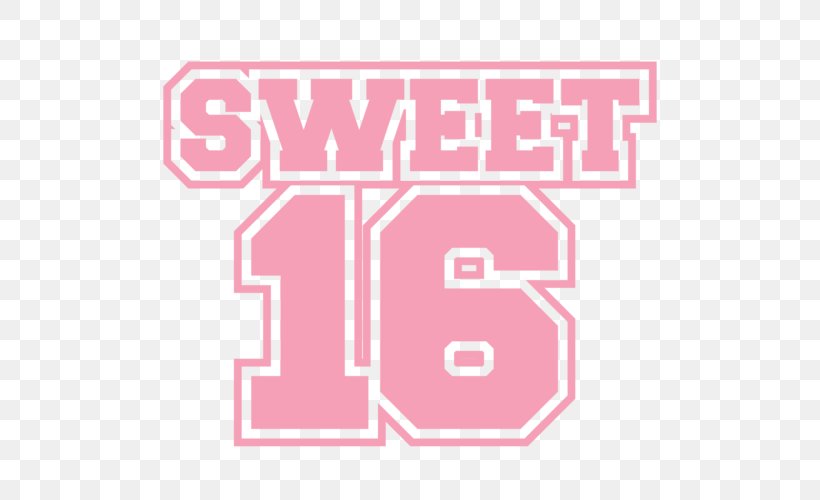 Sweet Sixteen Birthday Logo Brand T-shirt, PNG, 500x500px, Sweet Sixteen, Area, Birthday, Brand, Logo Download Free