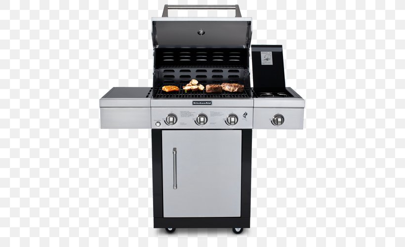 Barbecue KitchenAid 720-0787D 3-Burner Grill Cooking Ranges KitchenAid 2-Burner Propane Gas Grill 720-0891, PNG, 700x500px, Barbecue, Cooking Ranges, Gas, Gas Burner, Home Appliance Download Free