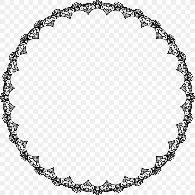Circle Clip Art, PNG, 2400x2400px, Picture Frames, Black And White, Body Jewelry, Braid, Chain Download Free