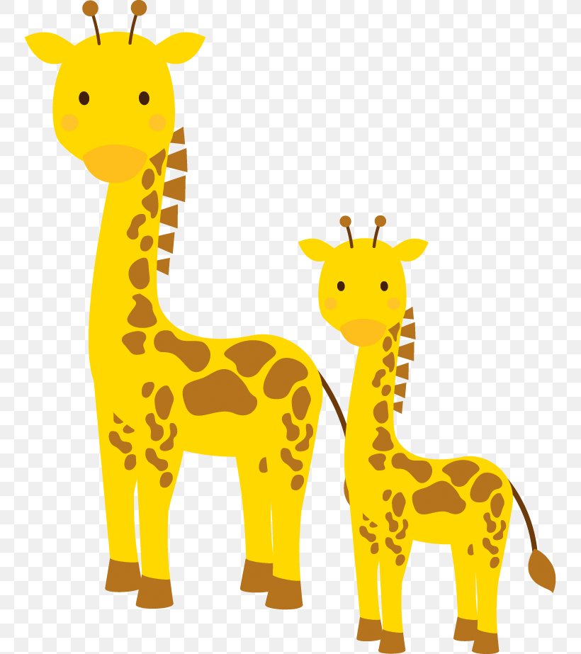 Giraffe Parent And Child Clipart., PNG, 750x923px, Giraffe, Animal, Animal Figure, Cat Like Mammal, Giraffidae Download Free