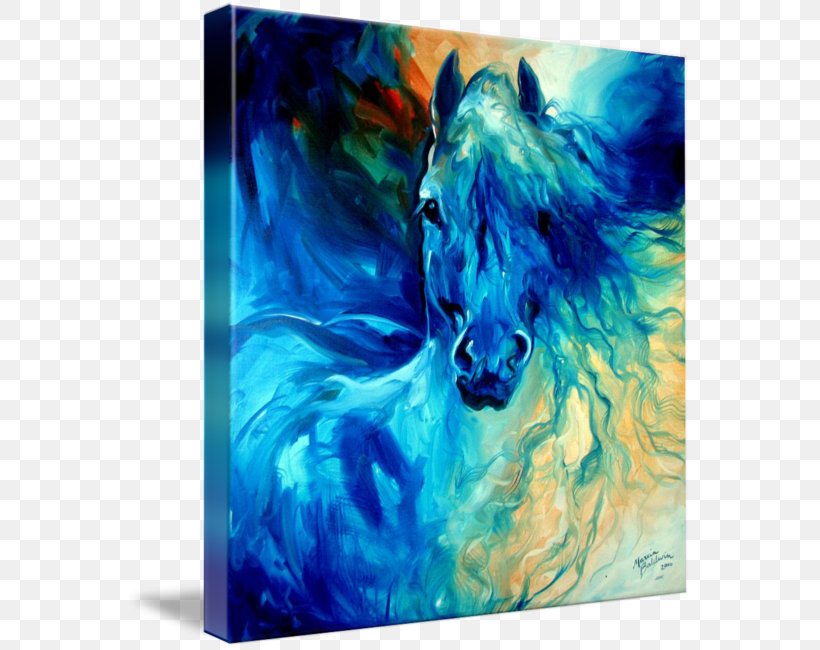 Oil Painting Blue Horses Little Blue Horse, PNG, 566x650px, Painting, Abstract Art, Acrylic Paint, Art, Artist Download Free