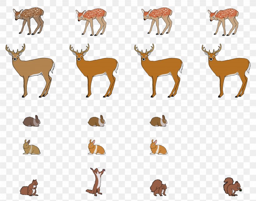 Reindeer Sprite Antelope 2D Computer Graphics, PNG, 4308x3387px, 2d Computer Graphics, Reindeer, Animal, Animal Figure, Animated Film Download Free