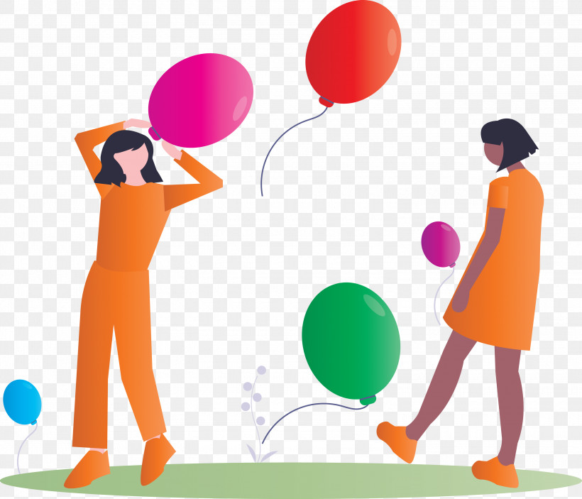 Party Partying Woman, PNG, 3000x2572px, Party, Balloon, Conversation, Gesture, Interaction Download Free