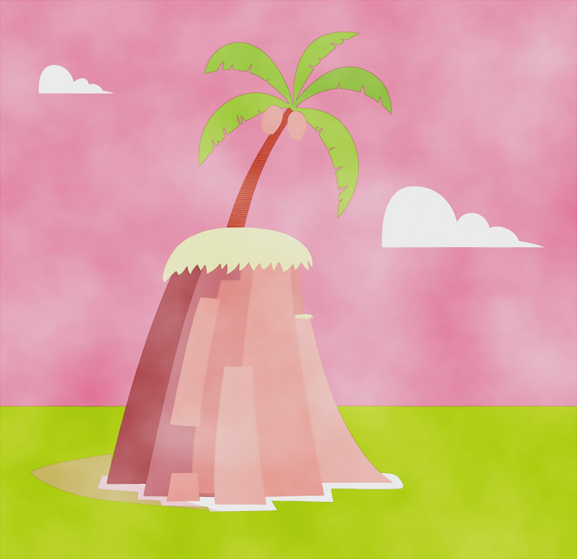 Pink M, PNG, 3000x2906px, Palm Tree, Beach, Cartoon Tree, Paint, Pink M Download Free