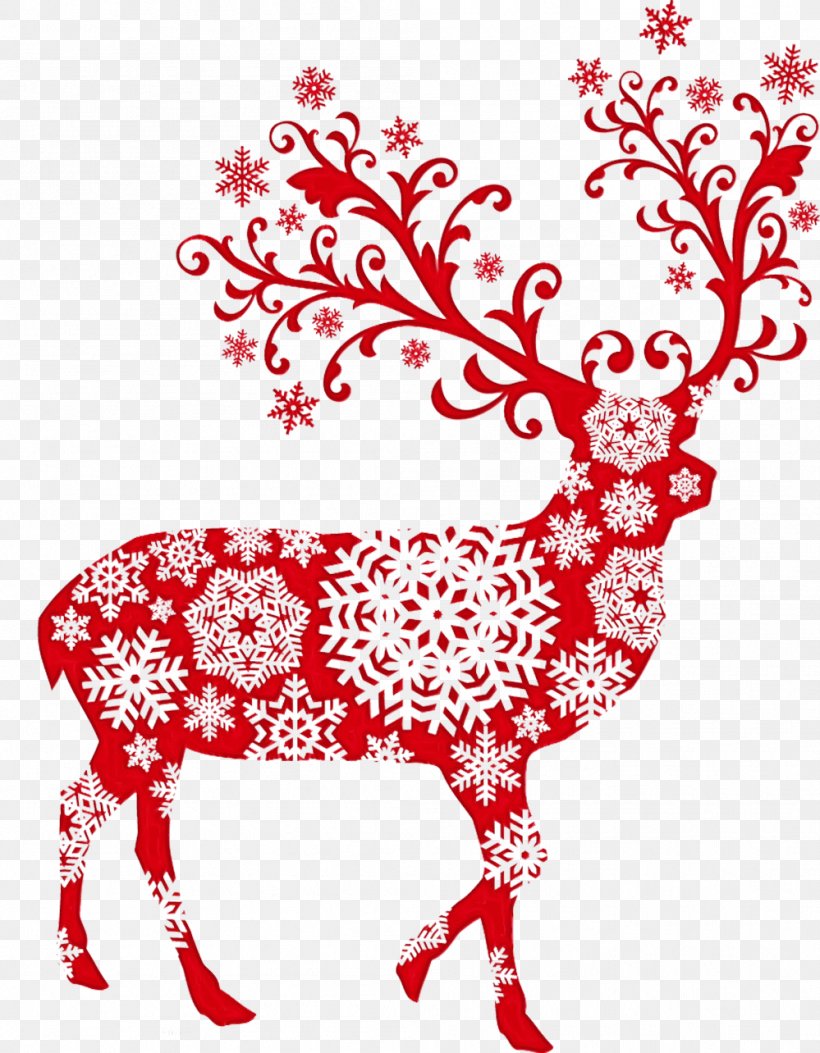 Reindeer, PNG, 999x1284px, Watercolor, Deer, Line Art, Paint, Red Download Free