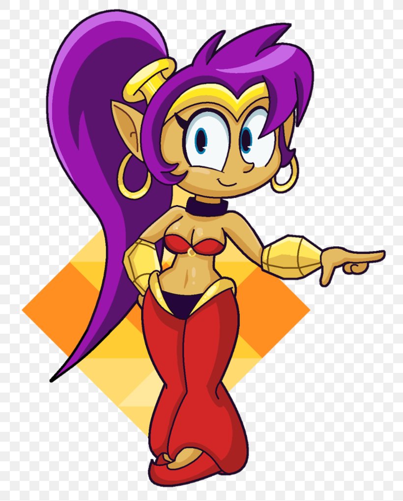 Shantae: Half-Genie Hero Jinn Vertebrate Clip Art, PNG, 783x1021px, Watercolor, Cartoon, Flower, Frame, Heart Download Free
