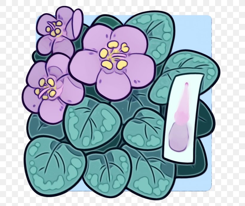 Purple Flower Plant Clip Art Petal, PNG, 690x690px, Watercolor, Flower, Paint, Petal, Plant Download Free