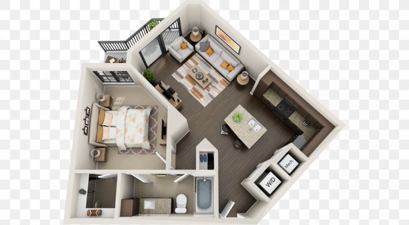 3D Floor Plan House Plan Apartment, PNG, 1000x550px, 3d Floor Plan, Apartment, Architecture, Bathroom, Bedroom Download Free