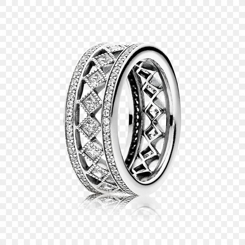 Pandora Cubic Zirconia Ring Jewellery Charm Bracelet, PNG, 1000x1000px, Pandora, Bling Bling, Body Jewelry, Charm Bracelet, Cubic Zirconia Download Free