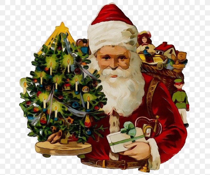 Santa Claus, PNG, 687x684px, Watercolor, Beard, Christmas, Christmas Decoration, Christmas Eve Download Free