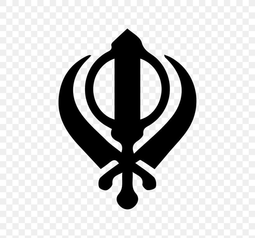 Khanda Sikhism Golden Temple Ik Onkar Religion, PNG, 768x768px, Khanda, Black And White, Brand, Christian Cross, Five Ks Download Free