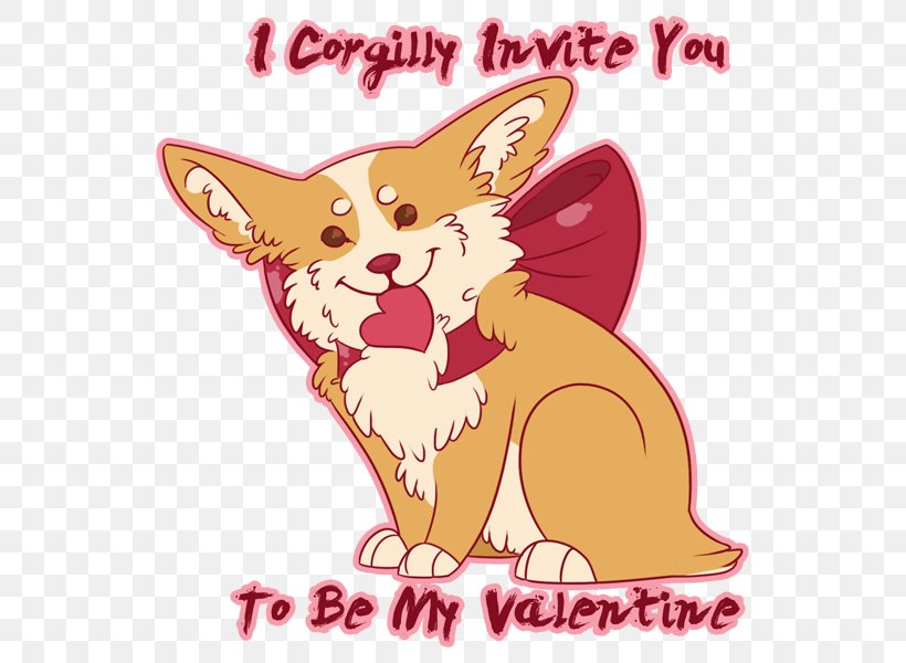 Pembroke Welsh Corgi Valentine's Day Greeting & Note Cards Gift, PNG, 600x600px, Watercolor, Cartoon, Flower, Frame, Heart Download Free