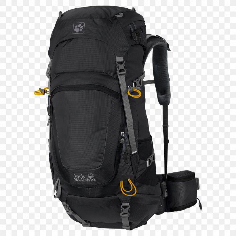 Backpacking Hiking Trail Jack Wolfskin, PNG, 1024x1024px, Backpack, Backcountrycom, Backpacking, Bag, Black Download Free