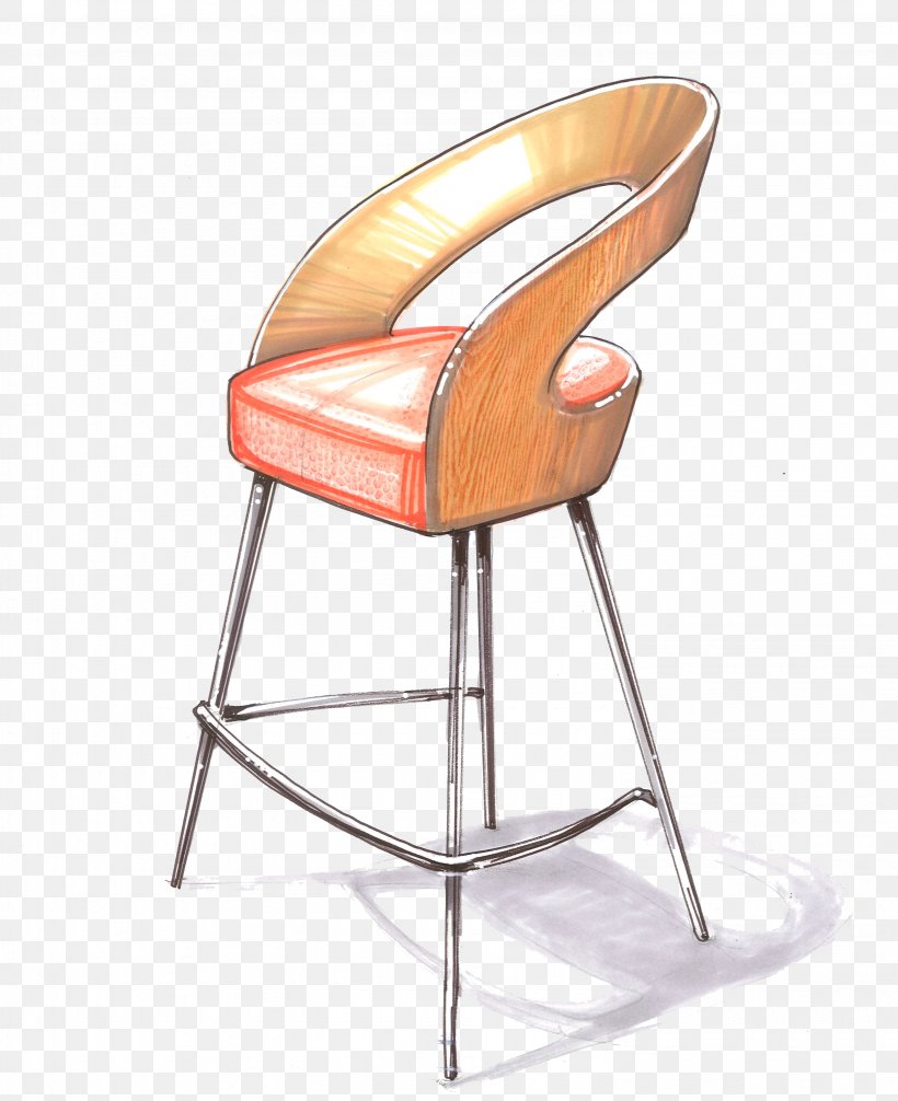 Chair Bar Stool Watercolor Painting Sketch, PNG, 2965x3640px, Chair, Bar, Bar Stool, Designer, Drawing Download Free