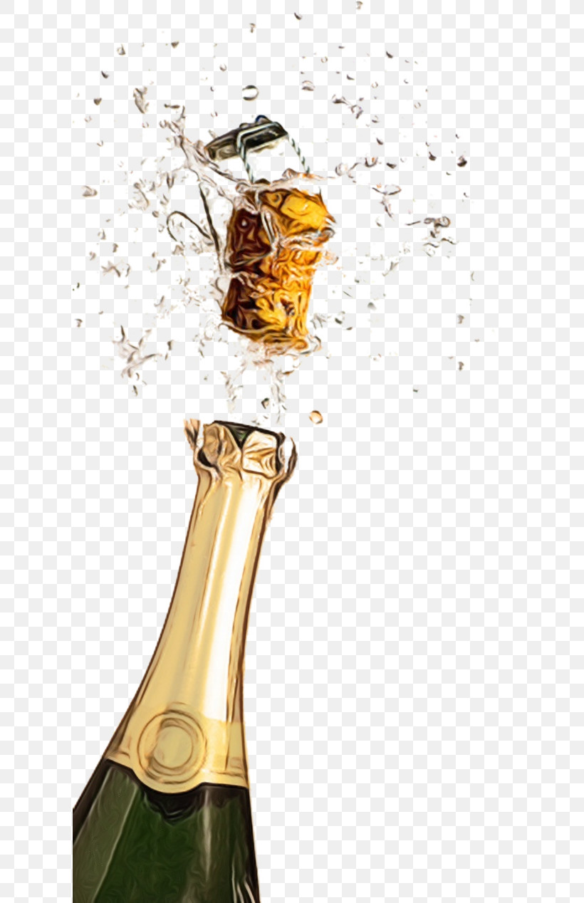 Champagne, PNG, 615x1268px, Watercolor, Bottle, Champagne, Champagne Wine Region, Cru Hookah Lounge Download Free