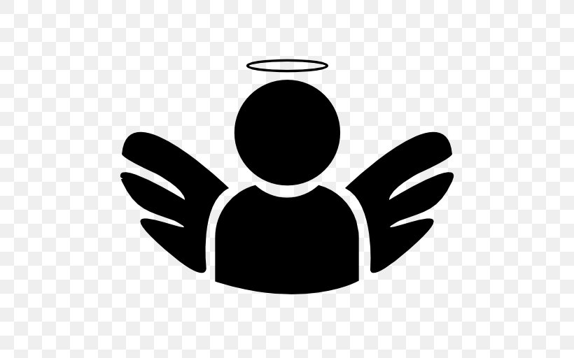 Angel Download Clip Art, PNG, 512x512px, Angel, Black, Black And White, Christian Symbolism, Emoticon Download Free