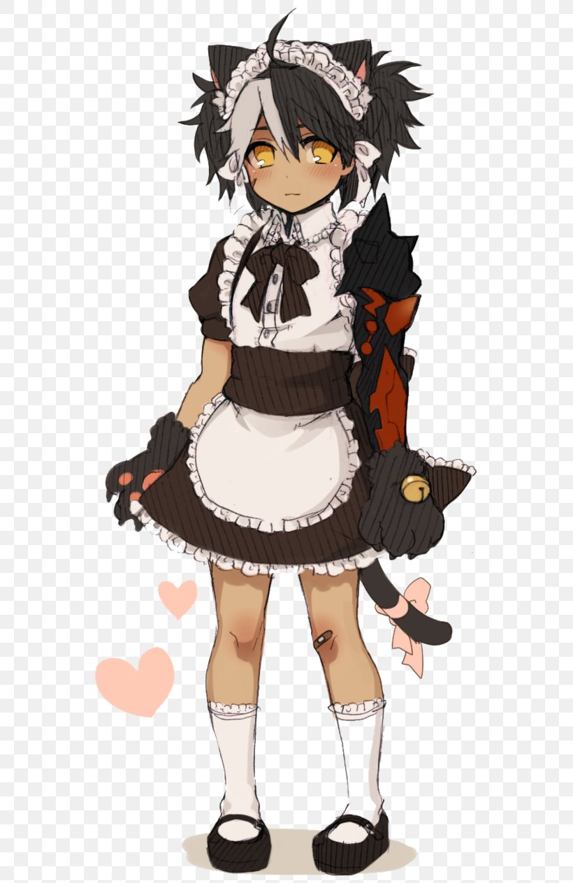 Elsword Game Maid Common Raven, PNG, 632x1264px, Watercolor, Cartoon, Flower, Frame, Heart Download Free