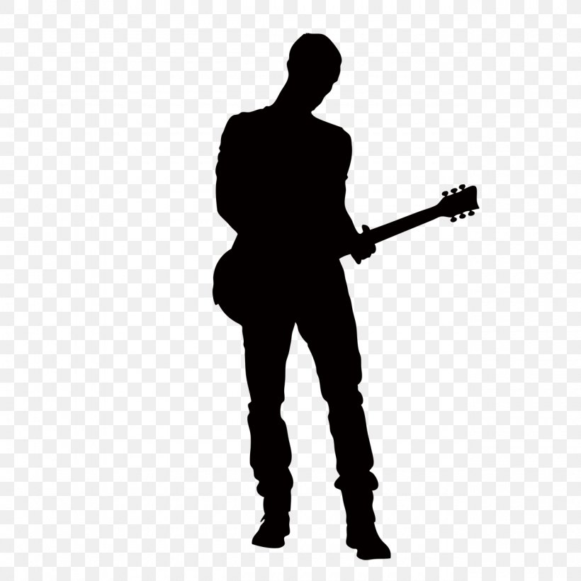 Guitarist Silhouette, PNG, 1280x1280px, Watercolor, Cartoon, Flower, Frame, Heart Download Free