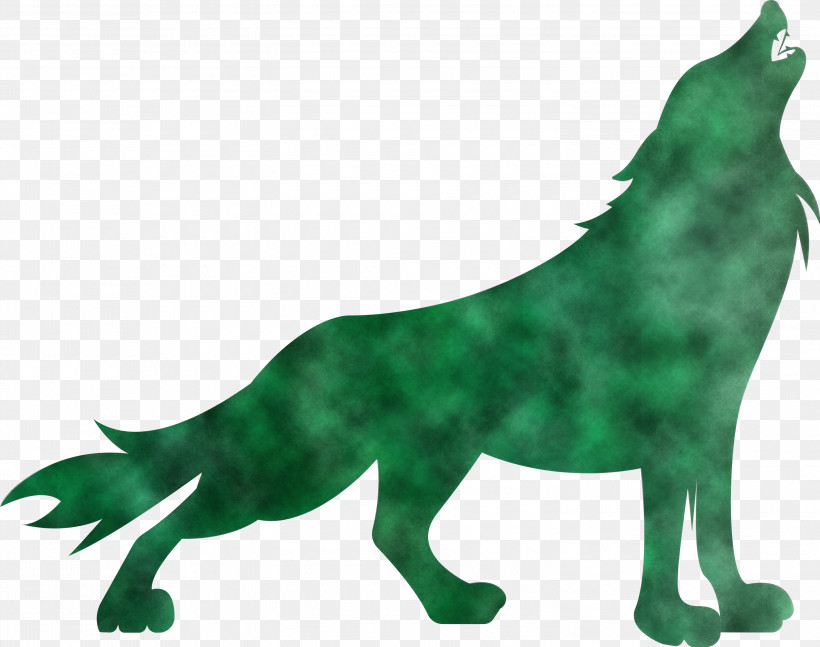 Wolf, PNG, 3000x2369px, Wolf, Animal Figure, Figurine, Grass, Green Download Free
