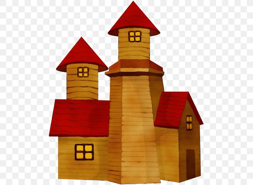 Roof Toy Block Architecture House Tower, PNG, 505x600px, Watercolor, Architecture, Birdhouse, House, Paint Download Free