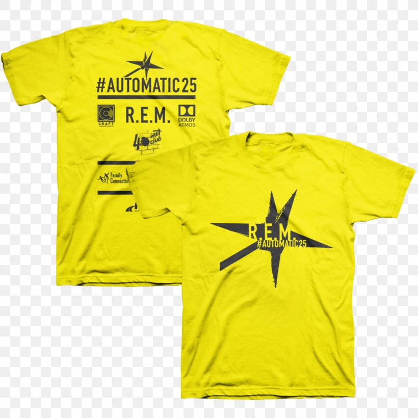 T-shirt R.E.M. Automatic For The People Sleeve, PNG, 1024x1024px, Tshirt, Active Shirt, Automatic For The People, Bluza, Brand Download Free