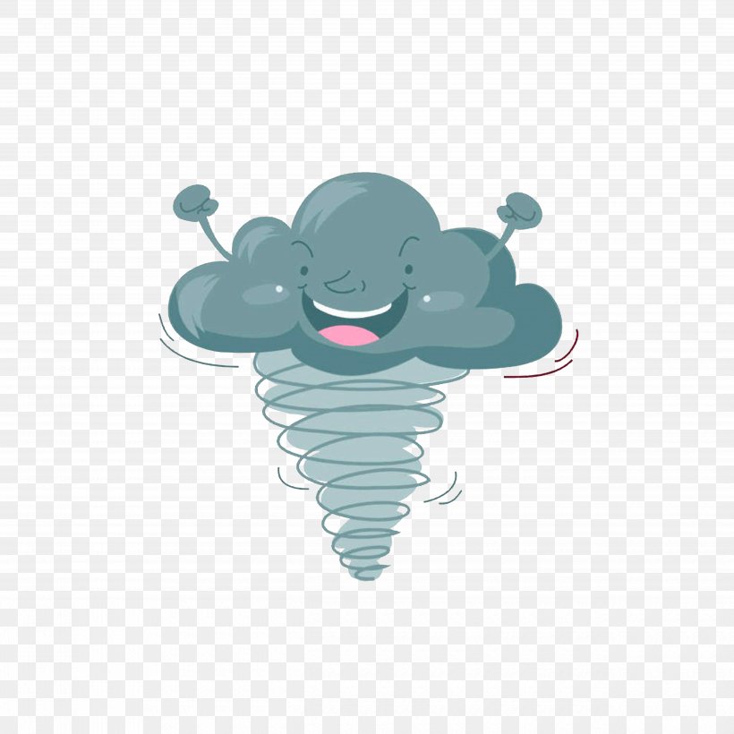 Cartoon Tornado, PNG, 5000x5000px, Cartoon, Art, Green, Organism, Raster Graphics Download Free