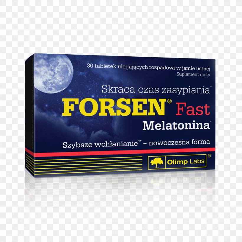 Olimp Forsen Fast Melatonina Dietary Supplement Tablet Sleep, PNG, 2500x2500px, Melatonin, Brand, Computer Font, Dietary Supplement, Medical Prescription Download Free