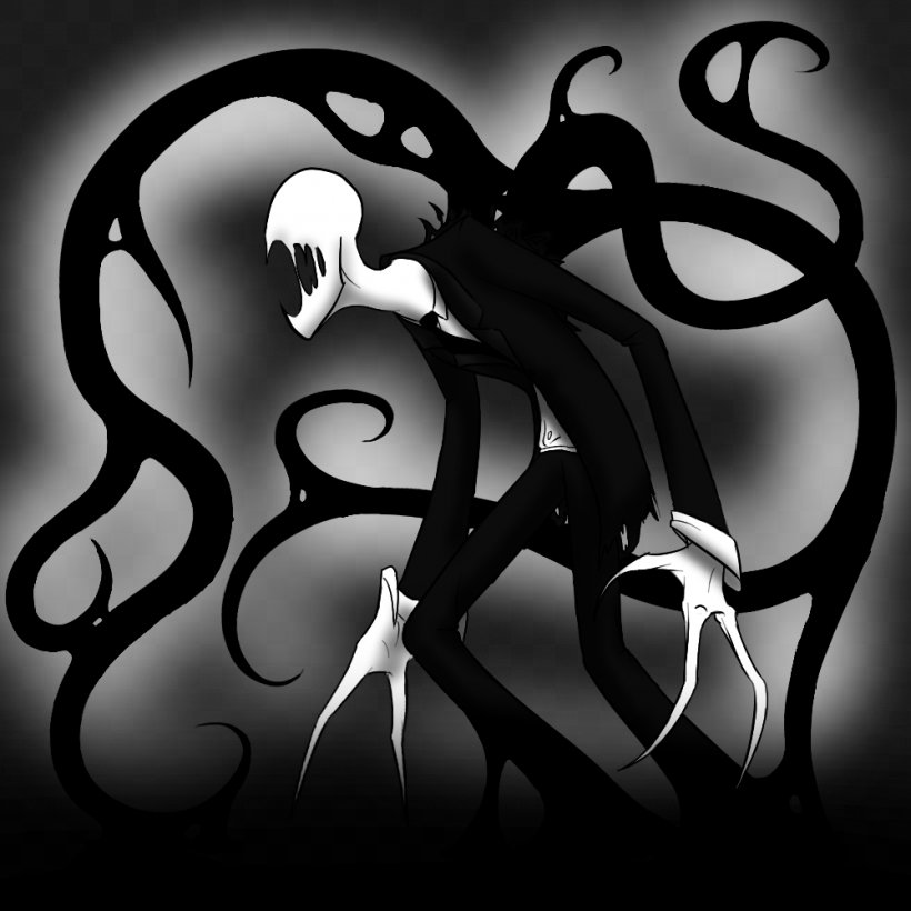 Slender: The Eight Pages Shaggy Rogers Slenderman Drawing Creepypasta, PNG, 1000x1000px, Slender The Eight Pages, Art, Black And White, Creepypasta, Darkness Download Free