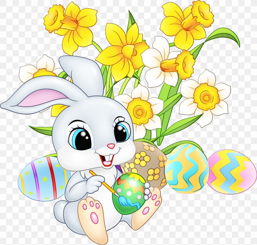 Easter Bunny, PNG, 1753x1674px, Watercolor, Animal Figure, Cartoon, Easter, Easter Bunny Download Free