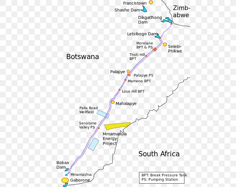 North-South Carrier Dikgatlhong Dam Mmamabula Gaborone Dam Palapye, PNG, 502x652px, Zambezi, Area, Botswana, Coal, Dam Download Free
