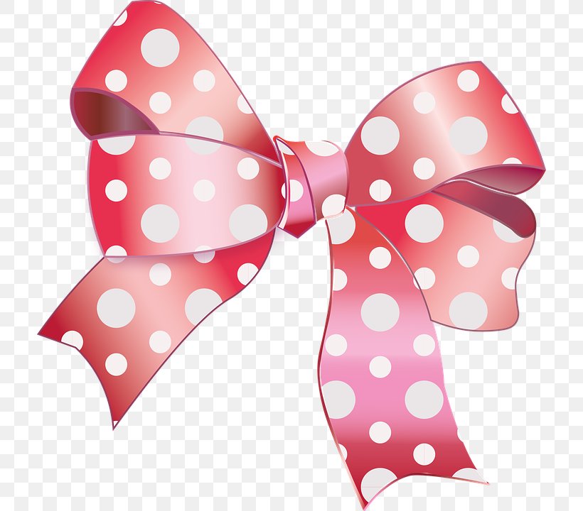 Pink Polka Dot Ribbon Red, PNG, 716x720px, Pink, Bow Tie, Hair Tie, Image Resolution, Magenta Download Free