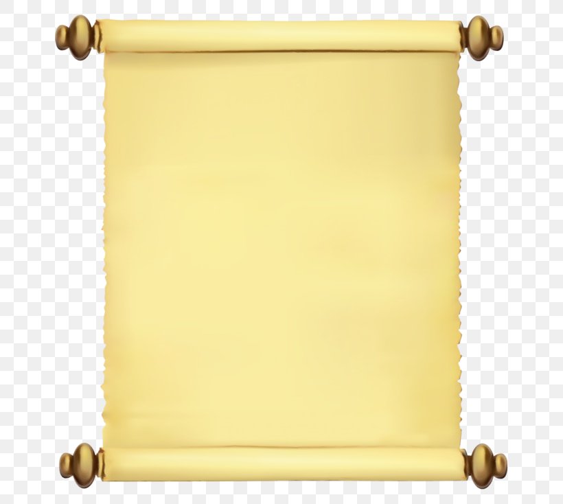 Scroll Yellow Rectangle Brass, PNG, 700x734px, Watercolor, Brass, Paint, Rectangle, Scroll Download Free