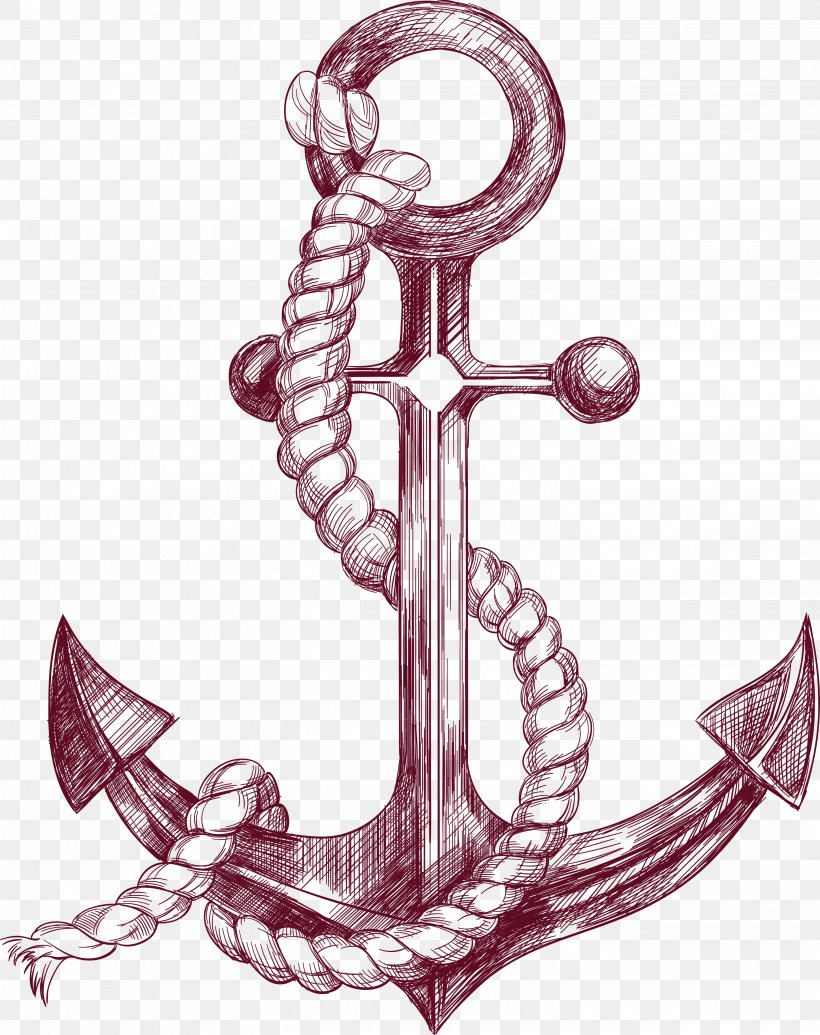 Anchor Drawing Banner Illustration, PNG, 2893x3655px, Anchor, Banner, Boat, Drawing, Illustration Download Free