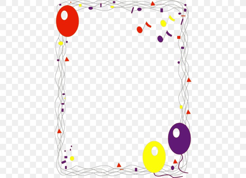 Decorative Borders Balloon Clip Art, PNG, 456x594px, Decorative Borders, Area, Balloon, Birthday, Free Content Download Free
