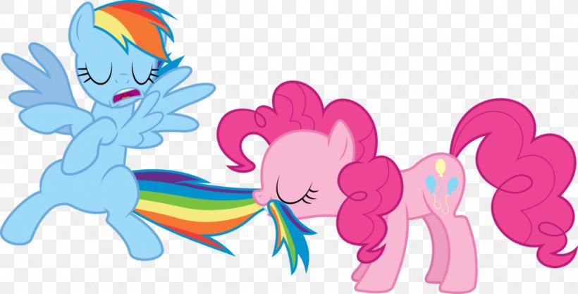 Pony Pinkie Pie Illustration Horse Comics, PNG, 1024x521px, Watercolor, Cartoon, Flower, Frame, Heart Download Free