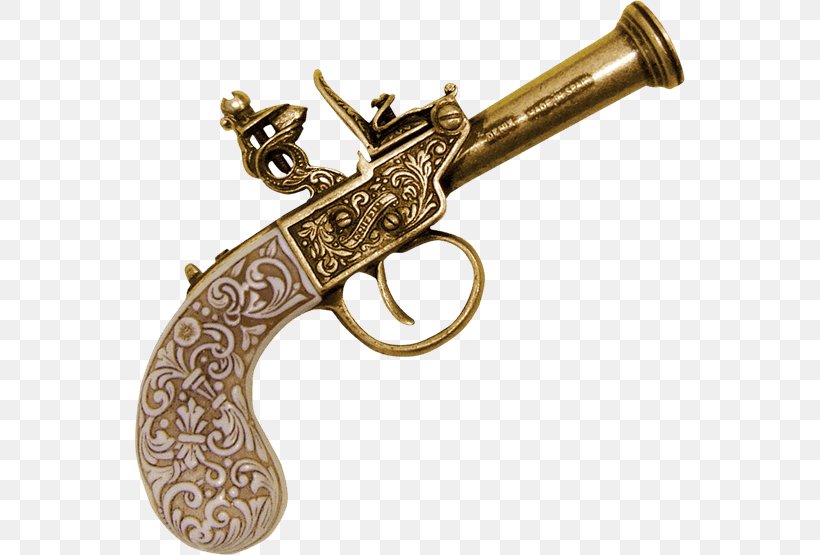 Revolver Firearm Flintlock Pistol Blunderbuss, PNG, 555x555px, Revolver, Air Gun, Blunderbuss, Brass, Duelling Pistol Download Free