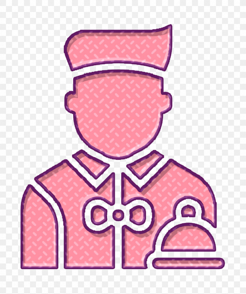 Jobs And Occupations Icon Waiter Icon Food Tray Icon, PNG, 898x1076px, Jobs And Occupations Icon, Food Tray Icon, Line, Pink, Waiter Icon Download Free