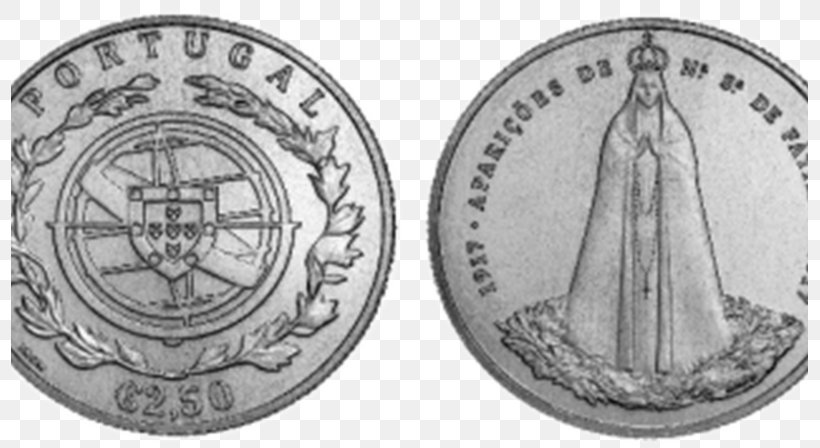 2 Euro Coin Our Lady Of Fátima Silver, PNG, 797x448px, 2 Euro Coin, Coin, Black And White, Cupronickel, Currency Download Free