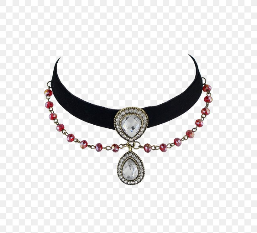 Necklace Choker Velvet Gemstone Collar, PNG, 558x744px, Necklace, Anklet, Bead, Bijou, Bracelet Download Free
