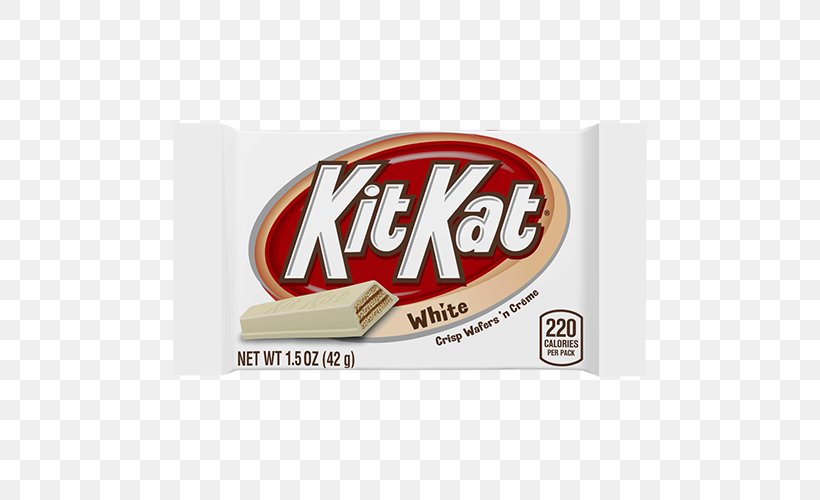 Chocolate Bar KIT KAT Wafer Bar White Chocolate, PNG, 500x500px, Chocolate Bar, Brand, Candy, Candy Bar, Chocolate Download Free
