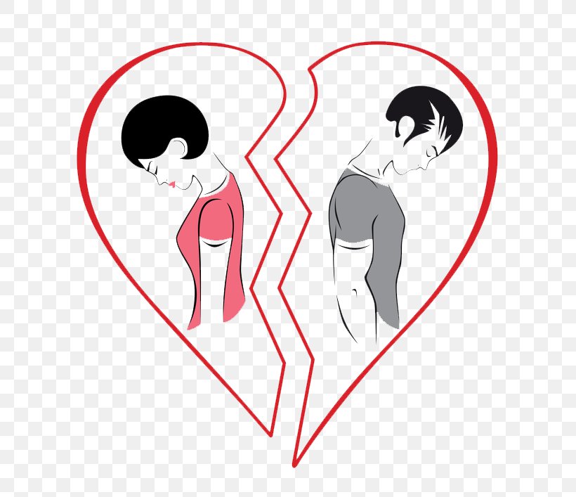 Divorce Family Marriage Broken Heart, PNG, 707x707px, Watercolor, Cartoon, Flower, Frame, Heart Download Free