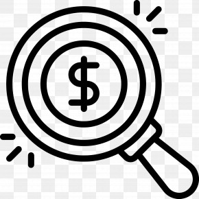 Investment Research - Black Magnifying Glass And Dollar Sign Logo PNG