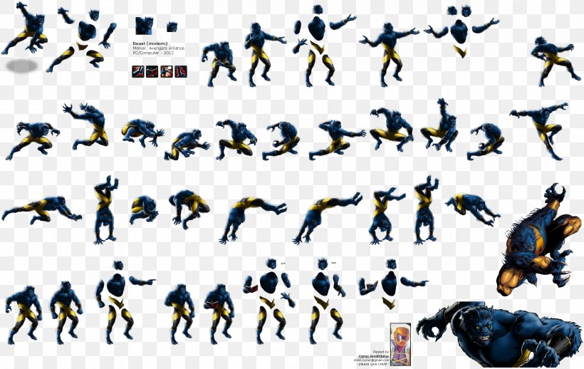 Marvel: Avengers Alliance Beast Black Panther Sprite PlayStation, PNG, 2389x1510px, Marvel Avengers Alliance, Animation, Avengers, Beast, Bird Download Free