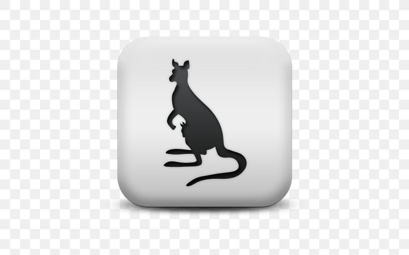 Silhouette Kangaroo Clip Art, PNG, 512x512px, Silhouette, Art, Black And White, Carnivoran, Cat Download Free