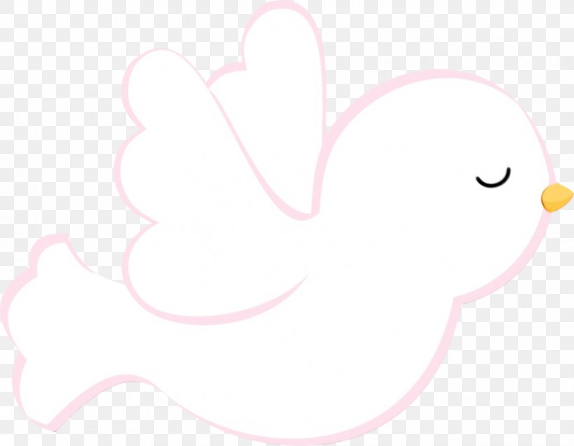 White Pink Cartoon Heart Bird, PNG, 964x750px, Watercolor, Bird, Cartoon, Heart, Paint Download Free