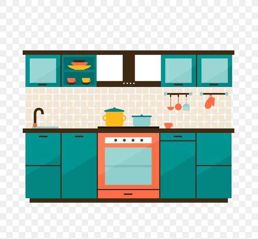 Kitchen Cabinet Kitchenette, PNG, 800x762px, Kitchen, Area, Countertop, Flat Design, Furniture Download Free